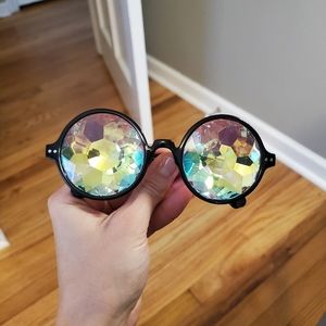Black Kaleidoscope Diffraction Glasses